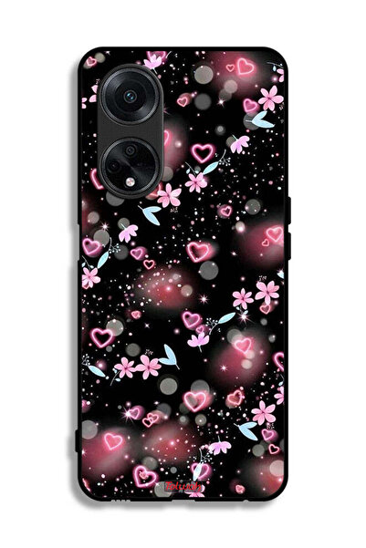 Tolwak غطاء حماية لهاتف Oppo A98 5G برسومات قلوب وأزهار صغيرة