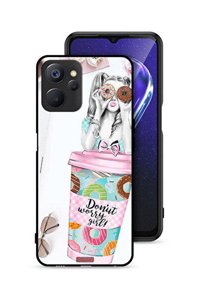 Tolwak غطاء حماية لهاتف Realme 9i 5G بتصميم فتاة دونات القلق