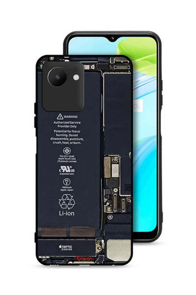 Tolwak غطاء حماية لهاتف Realme C30s بنمط دائرة الهاتف