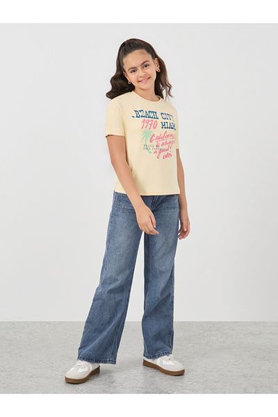 Styli Slogan Print Round Neck T-Shirt