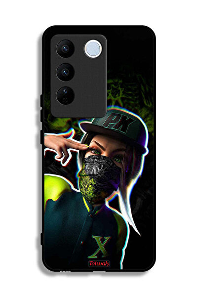Tolwak غطاء حماية لهاتف Vivo V27 Pro برسومات فنية جمالية للفتيات