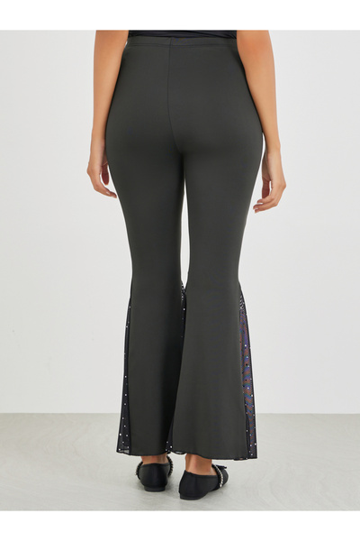 Take Two By Styli Solid Embellished High Rise Flared Pants
