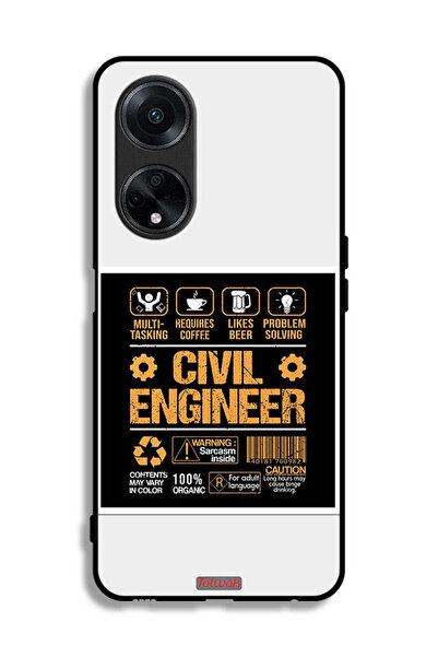 Tolwak غطاء حماية لهاتف Oppo A98 5G - ملصق مهندس مدني