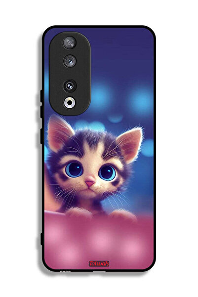 Tolwak غطاء حماية لهاتف Honor 90 بتصميم قطة صغيرة