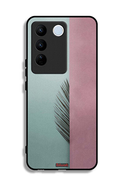 Tolwak غطاء حماية لهاتف Vivo V27 Pro بتصميم نصف أوراق