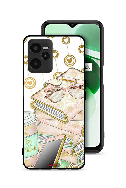 Tolwak غطاء حماية لهاتف Realme C35 بتصميم نظارات على الكتب