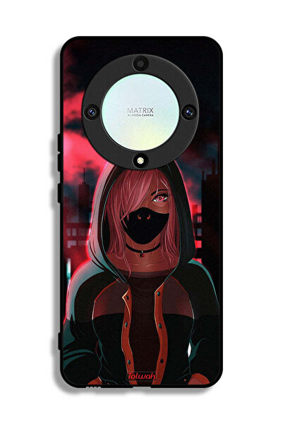 Tolwak غطاء حماية Honor X9a بتصميم فتاة ترتدي قناعًا