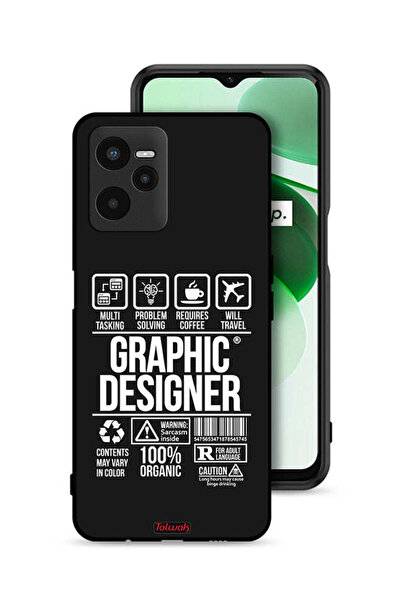 Tolwak Realme C35 Protective Case Cover Graphic Designer Sticker
