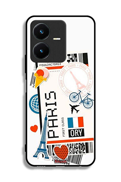 Tolwak غطاء حماية لهاتف Vivo Y22s بملصق باريس