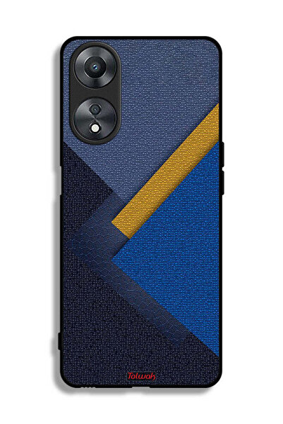 Tolwak غطاء حماية لهاتف Oppo A58 5G بنقشة مثلثات جلدية