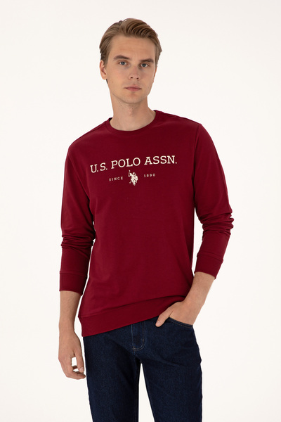 U.S. Polo Assn. Men's Burgundy Basic Sweatshirt 50313743-Vr014