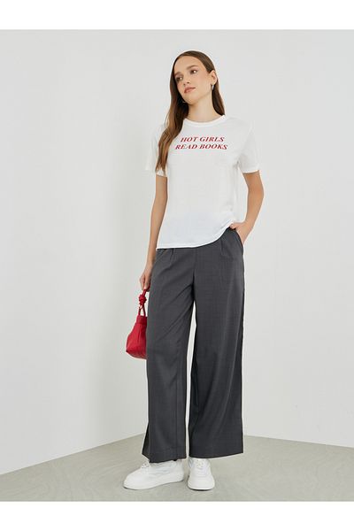 Styli Slogan Print Regular Fit T-Shirt
