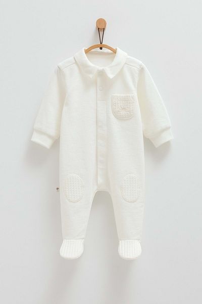 Caramell Cool Spring Collar Jumpsuit Ecru