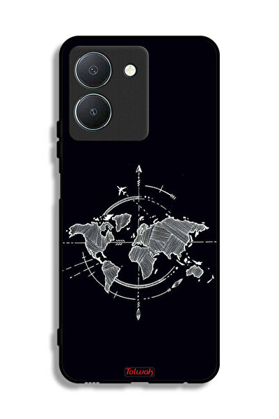 Tolwak غطاء حماية لهاتف Vivo Y36 4G برسومات البوصلة