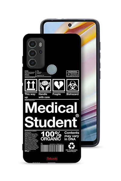 Tolwak غطاء حماية موتورولا موتو جي 60 إس، ملصق طالب الطب