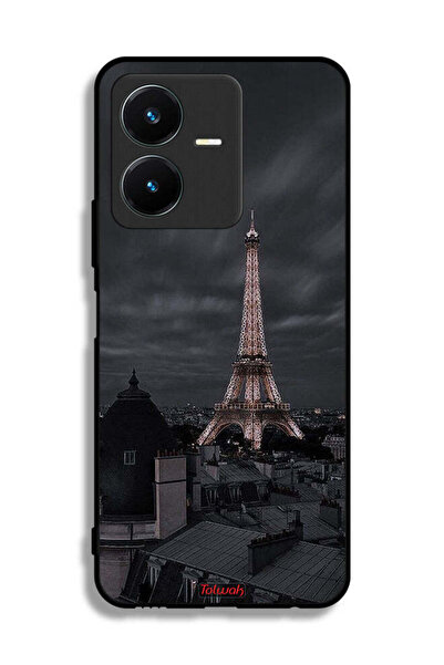 Tolwak غطاء حماية لهاتف Vivo Y22 بتصميم برج إيفل في الليل