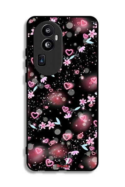 Tolwak جراب حماية لهاتف Oppo Reno10 Pro (الصين) برسومات قلوب وأزهار صغيرة