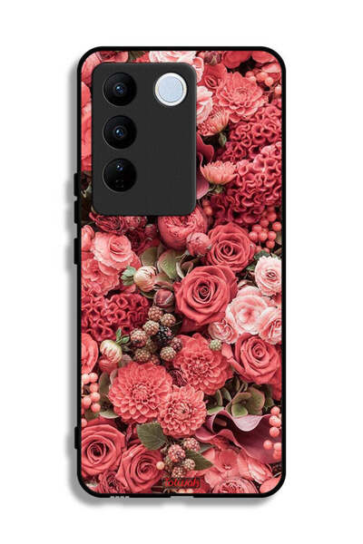 Tolwak Vivo V27 Pro Protective Case Cover Peach Roses