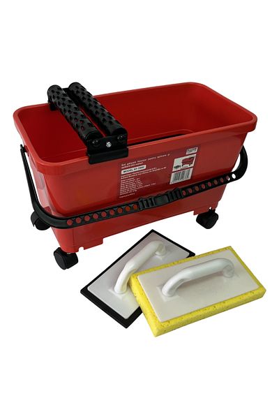 Plastik Components T.T. Tiler's bucket set for applying and washing grout, 24 L