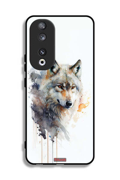 Tolwak غطاء حماية لهاتف Honor 90 بتصميم فن الذئب التجريدي