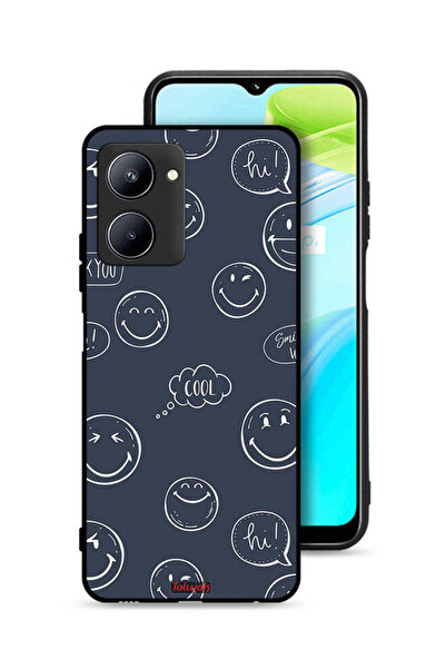 Tolwak Realme C33 Protective Case Cover Cool Faces Tags