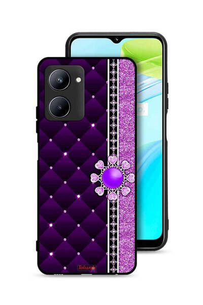 Tolwak Realme C33 Protective Case Cover Glitter Hearts