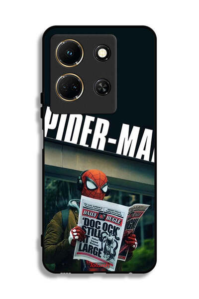 Tolwak غطاء حماية لهاتف Infinix Note 30 سبايدرمان يقرأ جريدة