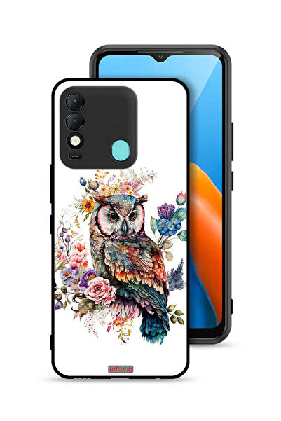 Tolwak غطاء حماية لهاتف تكنو سبارك 8 بتصميم بومة فنية تجريدية