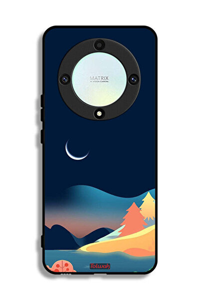 Tolwak غطاء حماية لهاتف Honor X9a - رسم تجريدي للقمر