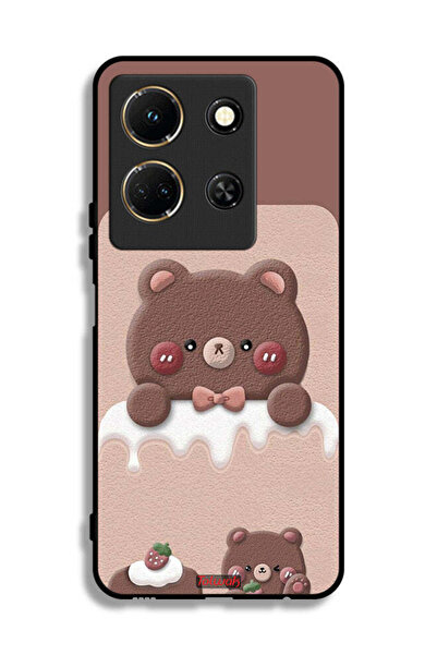 Tolwak غطاء حماية لهاتف إنفينيكس نوت 30 - دب الفراولة