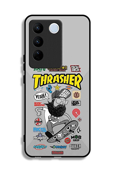 Tolwak غطاء حماية لهاتف Vivo V27 مع ملصق Thrasher