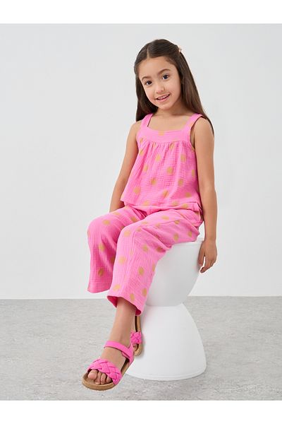 Styli Printed Strappy Top and Pants Set