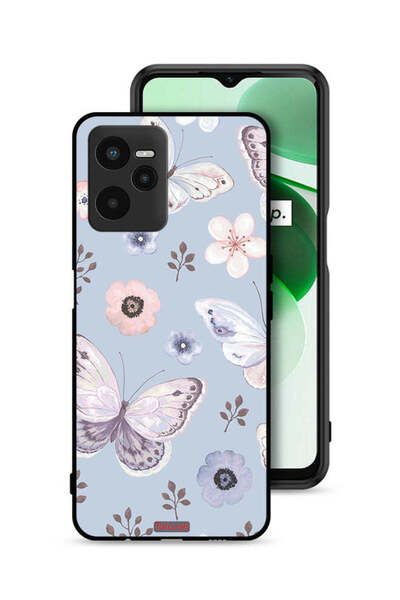 Tolwak Realme C35 Protective Case Cover Butterflies And Flowers
