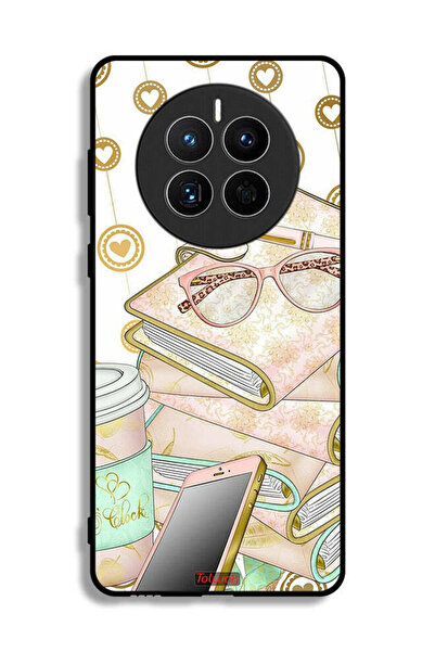 Tolwak Huawei Mate 50E Protective Case Cover Glasses On Books