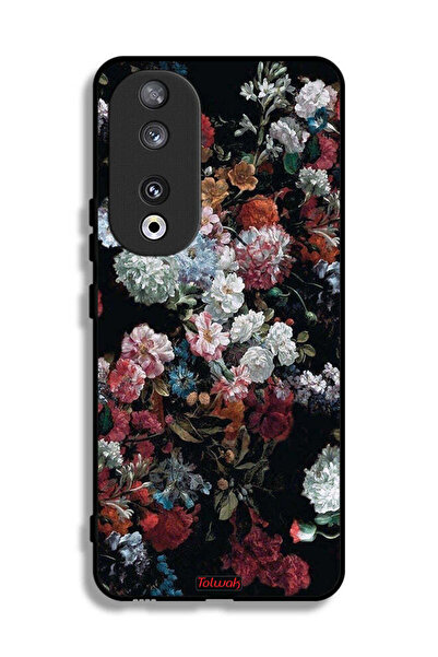 Tolwak غطاء حماية لهاتف Honor 90 بنقشة الورود العتيقة