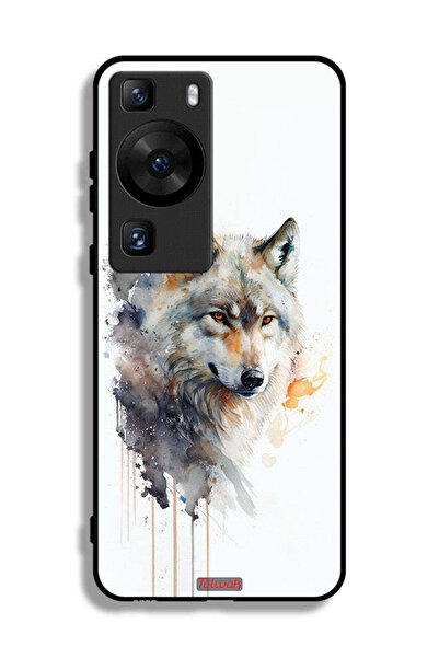 Tolwak غطاء حماية لهاتف هواوي P60 Pro بتصميم فن تجريدي من الذئب