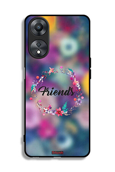Tolwak غطاء حماية لهاتف Oppo A58 5G برسومات خاتم أصدقاء الزهور
