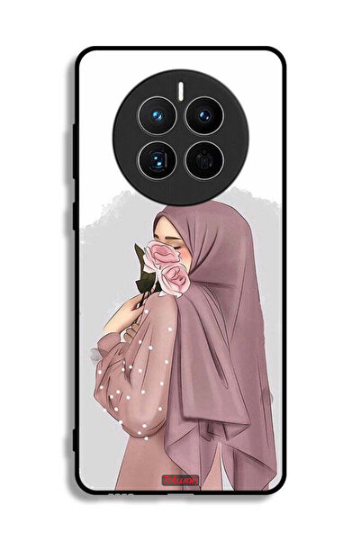 Tolwak غطاء حماية لهاتف هواوي ميت 50 إي بتصميم فتاة تحمل ورودًا