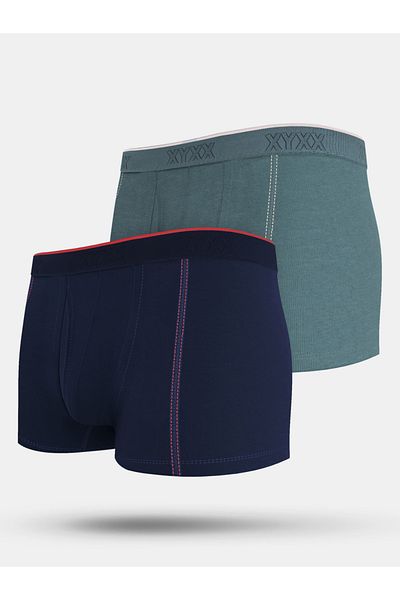 XYXX By Styli Pack of 2 - Logo Waistband Cotton Trunks