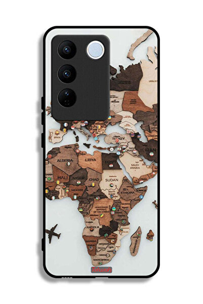 Tolwak غطاء حماية فيفو S16e بتصميم خريطة العالم