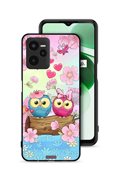 Tolwak Realme C35 Protective Case Cover Cute Owls Art