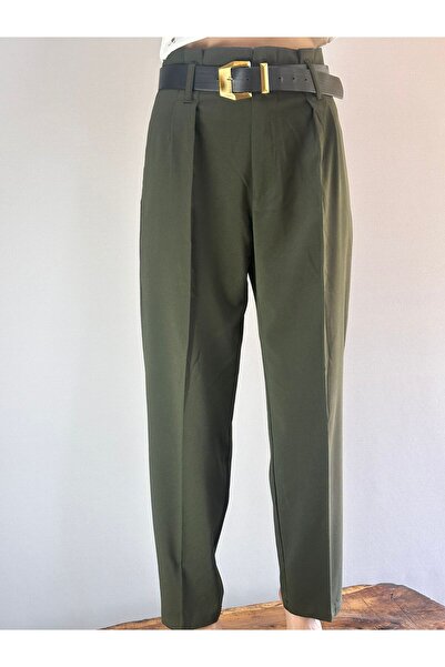 Gönülden Tasarım Green Plazzo Women's Pants Size m