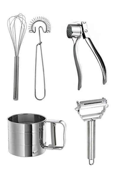 Hilamingo Home مجموعة أدوات المطبخ مكونة من 5 قطع؛ مضرب، مقشرة برأسين، غربال ...