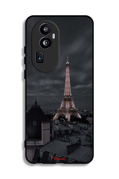 Tolwak غطاء حماية لهاتف Oppo Reno10 Pro Plus بتصميم برج إيفل في الليل