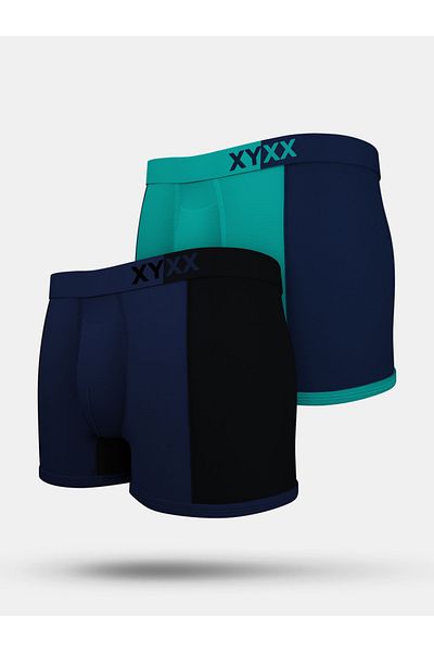 XYXX By Styli Pack of 2 - Colorblock Modal Trunks