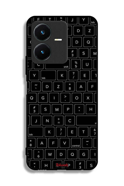 Tolwak غطاء حماية لهاتف Vivo Y22s بنمط مفاتيح لوحة مفاتيح عشوائية