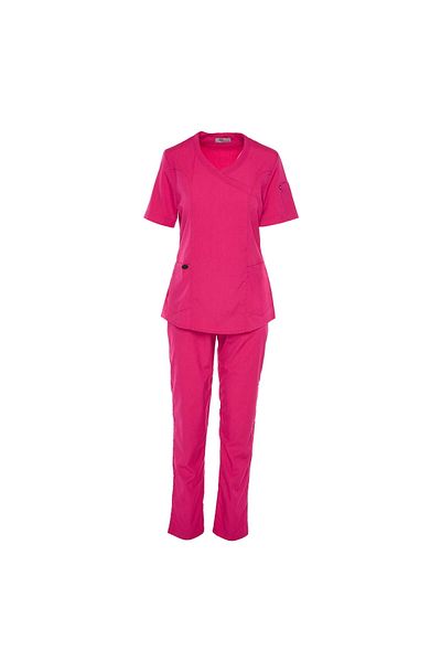İBA MEDİKAL Costum medical ISOFT (croială slim) fuchsia pentru femei