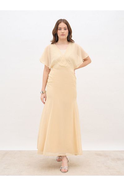 Styli Embellished Sequined A-Line Maxi Dress