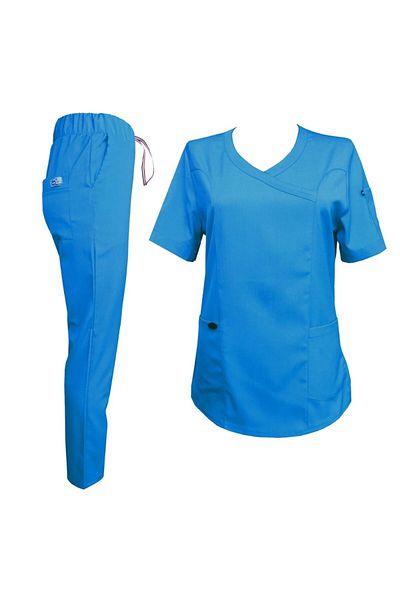 İBA MEDİKAL Costum medical ISOFT (croială slim) albastru deschis pentru femei