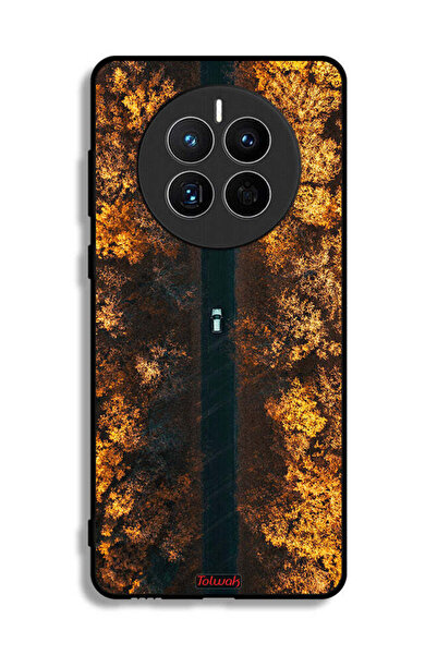 Tolwak غطاء حماية لهاتف هواوي ميت 50 إي بتصميم طريق في أشجار الخريف